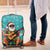 Hawaii Christmas Luggage Cover Mele Kalikimaka Poinsettia Lei - Cyan