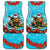 Hawaii Christmas Car Mats Mele Kalikimaka Poinsettia Lei Polynesian - Blue