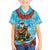 Hawaii Christmas Kid Hawaiian Shirt Mele Kalikimaka Poinsettia Lei Polynesian - Blue