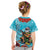 Hawaii Christmas Kid T Shirt Mele Kalikimaka Poinsettia Lei Polynesian - Blue