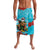 Hawaii Christmas Lavalava Mele Kalikimaka Poinsettia Lei Polynesian - Blue