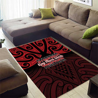 Keep Maori Wards New Zealand Area Rug Stronger Together Aotearoa Taniko - Polynesian Pride