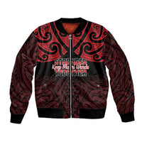 Personalised Keep Maori Wards New Zealand Bomber Jacket Stronger Together Aotearoa Taniko - Polynesian Pride