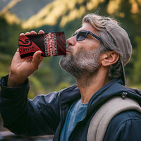 Personalised Keep Maori Wards New Zealand 4 in 1 Can Cooler Tumbler Stronger Together Aotearoa Taniko - Polynesian Pride