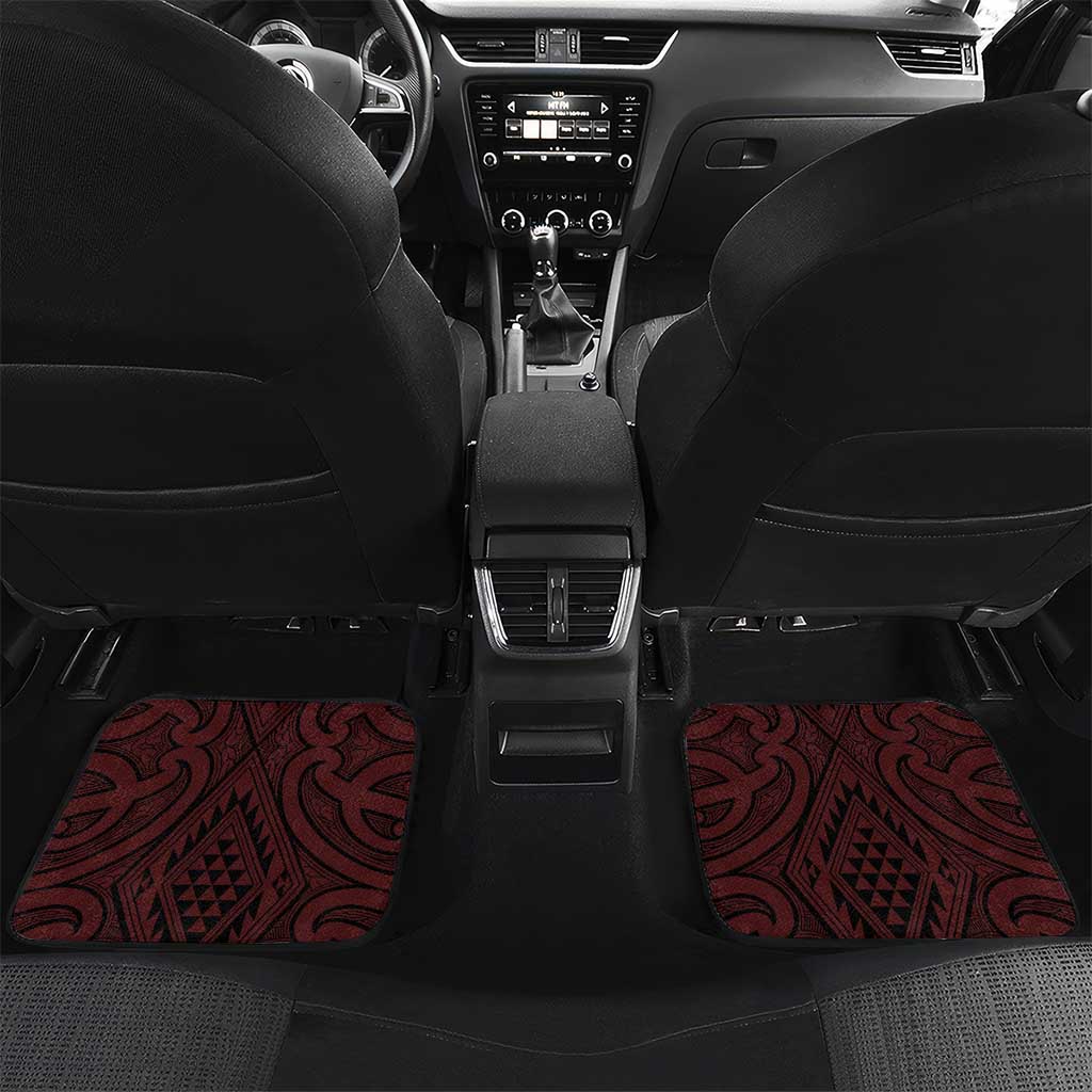 Personalised Keep Maori Wards New Zealand Car Mats Stronger Together Aotearoa Taniko - Polynesian Pride