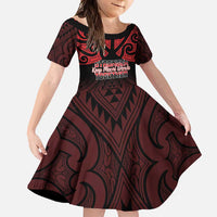 Personalised Keep Maori Wards New Zealand Family Matching Summer Maxi Dress and Hawaiian Shirt Stronger Together Aotearoa Taniko - Polynesian Pride