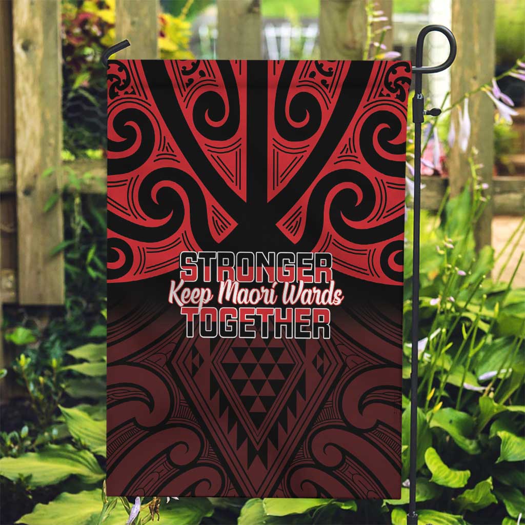 Keep Maori Wards New Zealand Garden Flag Stronger Together Aotearoa Taniko - Polynesian Pride