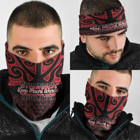 Keep Maori Wards New Zealand Neck Gaiter Stronger Together Aotearoa Taniko - Polynesian Pride