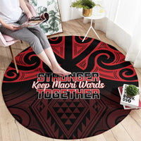 Keep Maori Wards New Zealand Round Carpet Stronger Together Aotearoa Taniko - Polynesian Pride