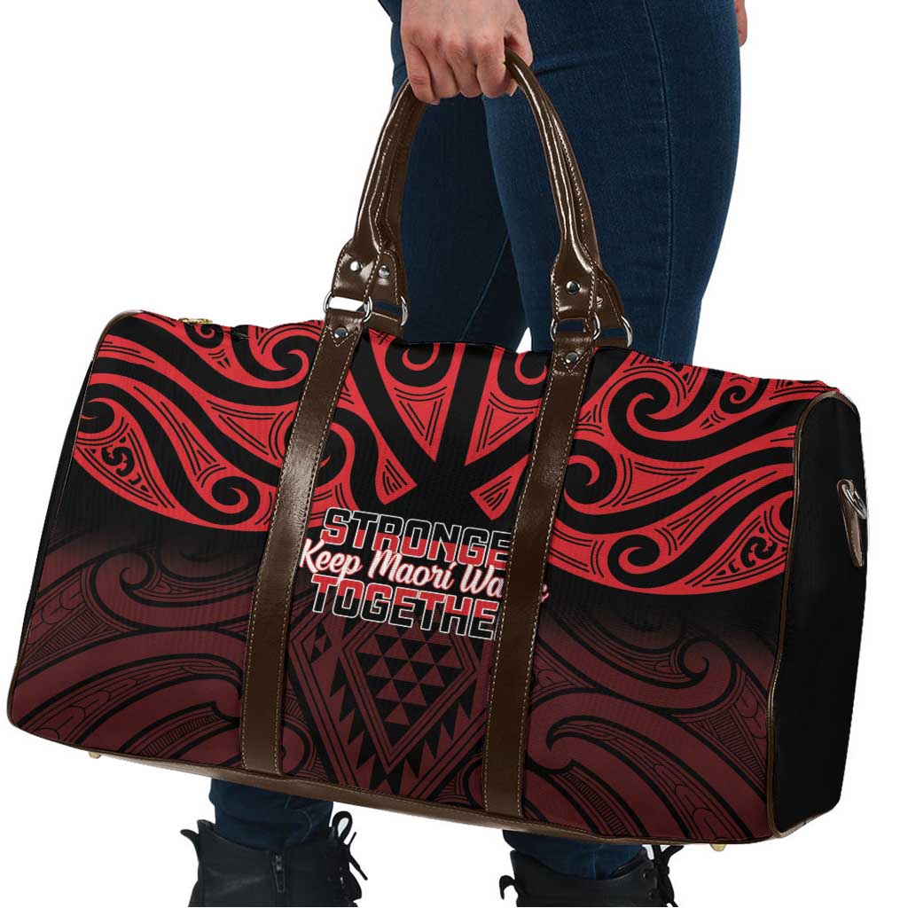Keep Maori Wards New Zealand Travel Bag Stronger Together Aotearoa Taniko - Polynesian Pride