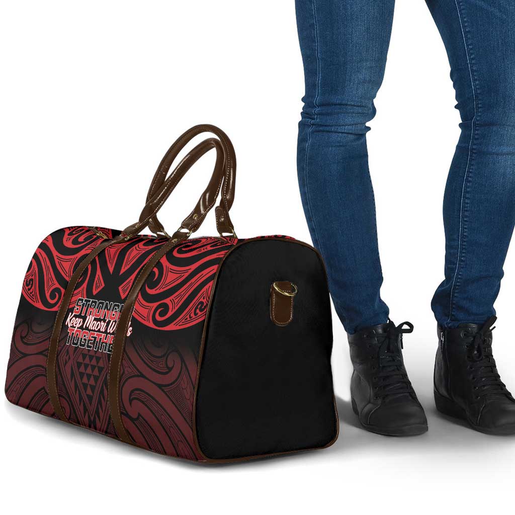 Keep Maori Wards New Zealand Travel Bag Stronger Together Aotearoa Taniko - Polynesian Pride