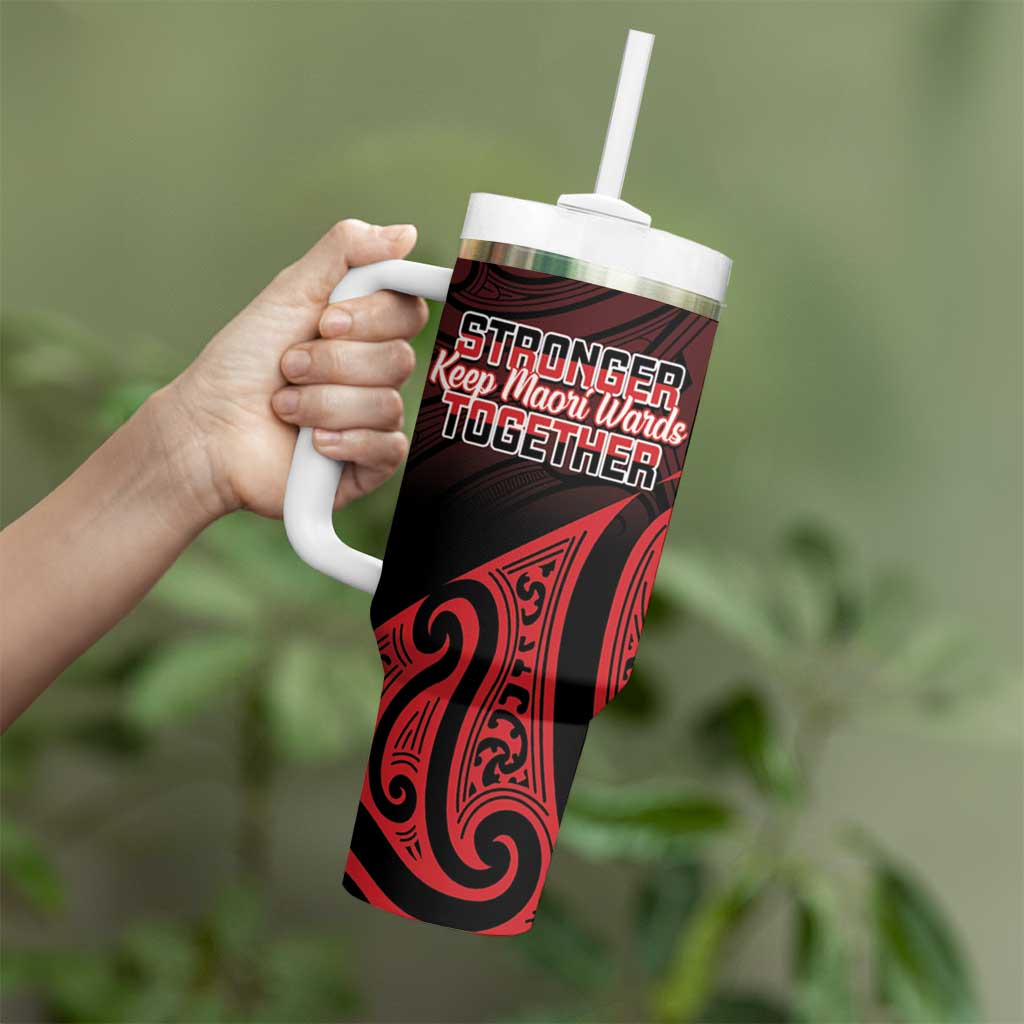 Personalised Keep Maori Wards New Zealand Tumbler With Handle Stronger Together Aotearoa Taniko LT14 - Polynesian Pride