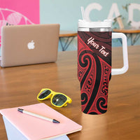 Personalised Keep Maori Wards New Zealand Tumbler With Handle Stronger Together Aotearoa Taniko LT14 - Polynesian Pride