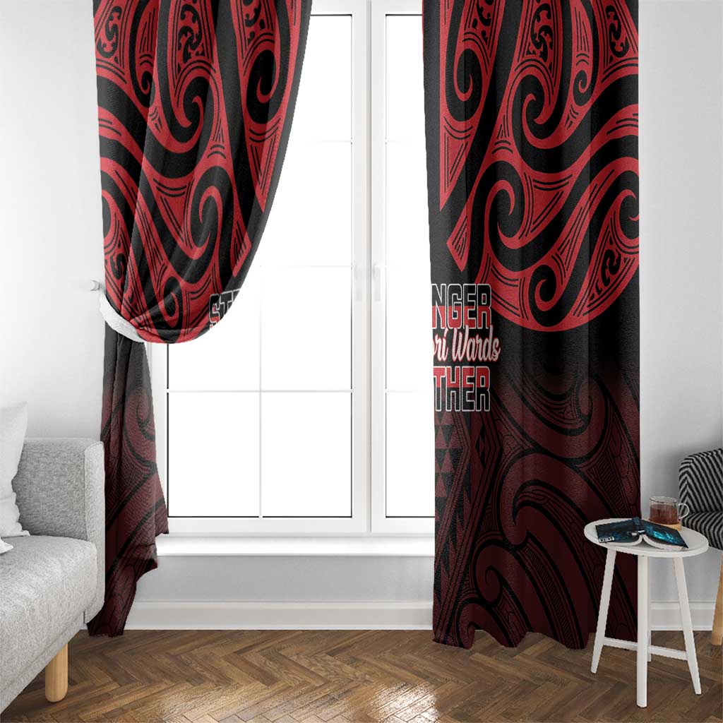 Keep Maori Wards New Zealand Window Curtain Stronger Together Aotearoa Taniko - Polynesian Pride