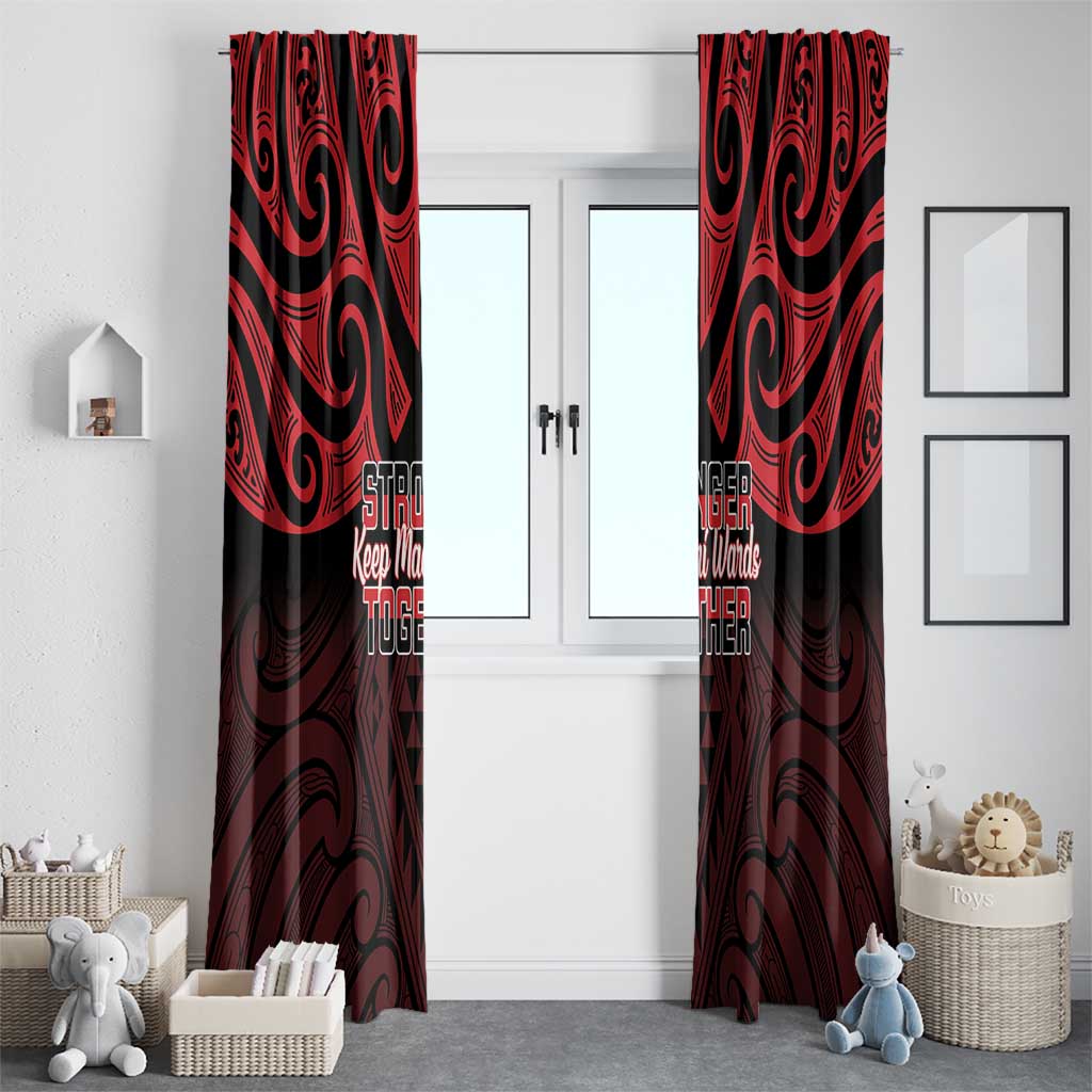 Keep Maori Wards New Zealand Window Curtain Stronger Together Aotearoa Taniko - Polynesian Pride