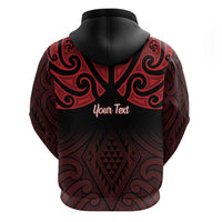 Personalised Keep Maori Wards New Zealand Zip Hoodie Stronger Together Aotearoa Taniko - Polynesian Pride