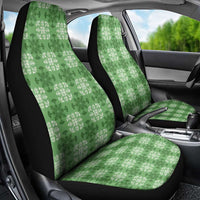 Green Hawaiian Quilt Car Seat Cover Hawaii Pineapple Monstera Palaka Motifs - Polynesian Pride