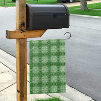 Green Hawaiian Quilt Garden Flag Hawaii Pineapple Monstera Palaka Motifs - Polynesian Pride