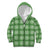 Green Hawaiian Quilt Kid Hoodie Hawaii Pineapple Monstera Palaka Motifs - Polynesian Pride