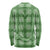 Green Hawaiian Quilt Long Sleeve Shirt Hawaii Pineapple Monstera Palaka Motifs - Polynesian Pride