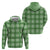 Green Hawaiian Quilt Zip Hoodie Hawaii Pineapple Monstera Palaka Motifs - Polynesian Pride