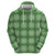 Green Hawaiian Quilt Zip Hoodie Hawaii Pineapple Monstera Palaka Motifs - Polynesian Pride