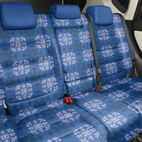 Royal Blue Hawaiian Quilt Back Car Seat Cover Hawaii Pineapple Monstera Palaka Motifs - Polynesian Pride