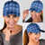 Royal Blue Hawaiian Quilt Classic Cap Hawaii Pineapple Monstera Palaka Motifs - Polynesian Pride