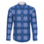 Royal Blue Hawaiian Quilt Family Matching Off The Shoulder Long Sleeve Dress and Hawaiian Shirt Hawaii Pineapple Monstera Palaka Motifs - Polynesian Pride