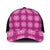 Pink Hawaiian Quilt Baseball Net Cap Hawaii Pineapple Monstera Palaka Motifs - Polynesian Pride