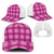 Pink Hawaiian Quilt Baseball Net Cap Hawaii Pineapple Monstera Palaka Motifs - Polynesian Pride