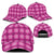 Pink Hawaiian Quilt Classic Cap Hawaii Pineapple Monstera Palaka Motifs - Polynesian Pride