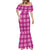 Pink Hawaiian Quilt Mermaid Dress Hawaii Pineapple Monstera Palaka Motifs - Polynesian Pride