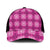 Pink Hawaiian Quilt Mesh Trucker Cap Hawaii Pineapple Monstera Palaka Motifs - Polynesian Pride