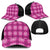 Pink Hawaiian Quilt Mesh Trucker Cap Hawaii Pineapple Monstera Palaka Motifs - Polynesian Pride