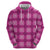 Pink Hawaiian Quilt Zip Hoodie Hawaii Pineapple Monstera Palaka Motifs - Polynesian Pride