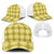 Yellow Hawaiian Quilt Baseball Net Cap Hawaii Pineapple Monstera Palaka Motifs - Polynesian Pride