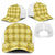 Yellow Hawaiian Quilt Mesh Trucker Cap Hawaii Pineapple Monstera Palaka Motifs - Polynesian Pride