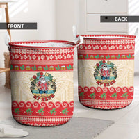 Mele Kalikimaka Hawaii Laundry Basket Funny Beer-Loving Santa Hawaiian Tropical LT14 - Polynesian Pride