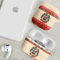 Mele Kalikimaka Hawaii AirPods Case Funny Beer-Loving Santa Hawaiian Tropical - Polynesian Pride