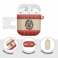 Mele Kalikimaka Hawaii AirPods Case Funny Beer-Loving Santa Hawaiian Tropical - Polynesian Pride