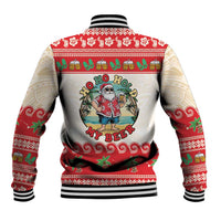 Mele Kalikimaka Hawaii Baseball Jacket Funny Beer-Loving Santa Hawaiian Tropical LT14 - Polynesian Pride