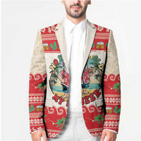 Mele Kalikimaka Hawaii Blazer Funny Beer-Loving Santa Hawaiian Tropical - Polynesian Pride