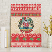Mele Kalikimaka Hawaii Canvas Wall Art Funny Beer-Loving Santa Hawaiian Tropical LT14 Without Frame Red - Polynesian Pride