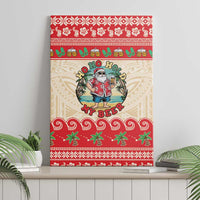 Mele Kalikimaka Hawaii Canvas Wall Art Funny Beer-Loving Santa Hawaiian Tropical LT14 - Polynesian Pride