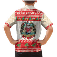 Mele Kalikimaka Hawaii Family Matching Mermaid Dress and Hawaiian Shirt Funny Beer-Loving Santa Hawaiian Tropical - Polynesian Pride