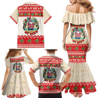 Mele Kalikimaka Hawaii Family Matching Mermaid Dress and Hawaiian Shirt Funny Beer-Loving Santa Hawaiian Tropical - Polynesian Pride