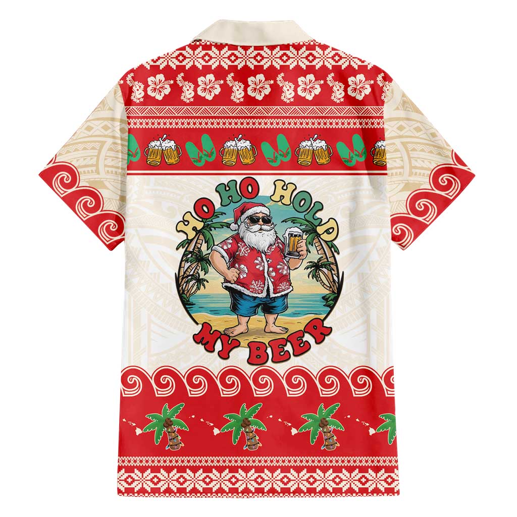 Mele Kalikimaka Hawaii Family Matching Puletasi and Hawaiian Shirt Funny Beer-Loving Santa Hawaiian Tropical - Polynesian Pride