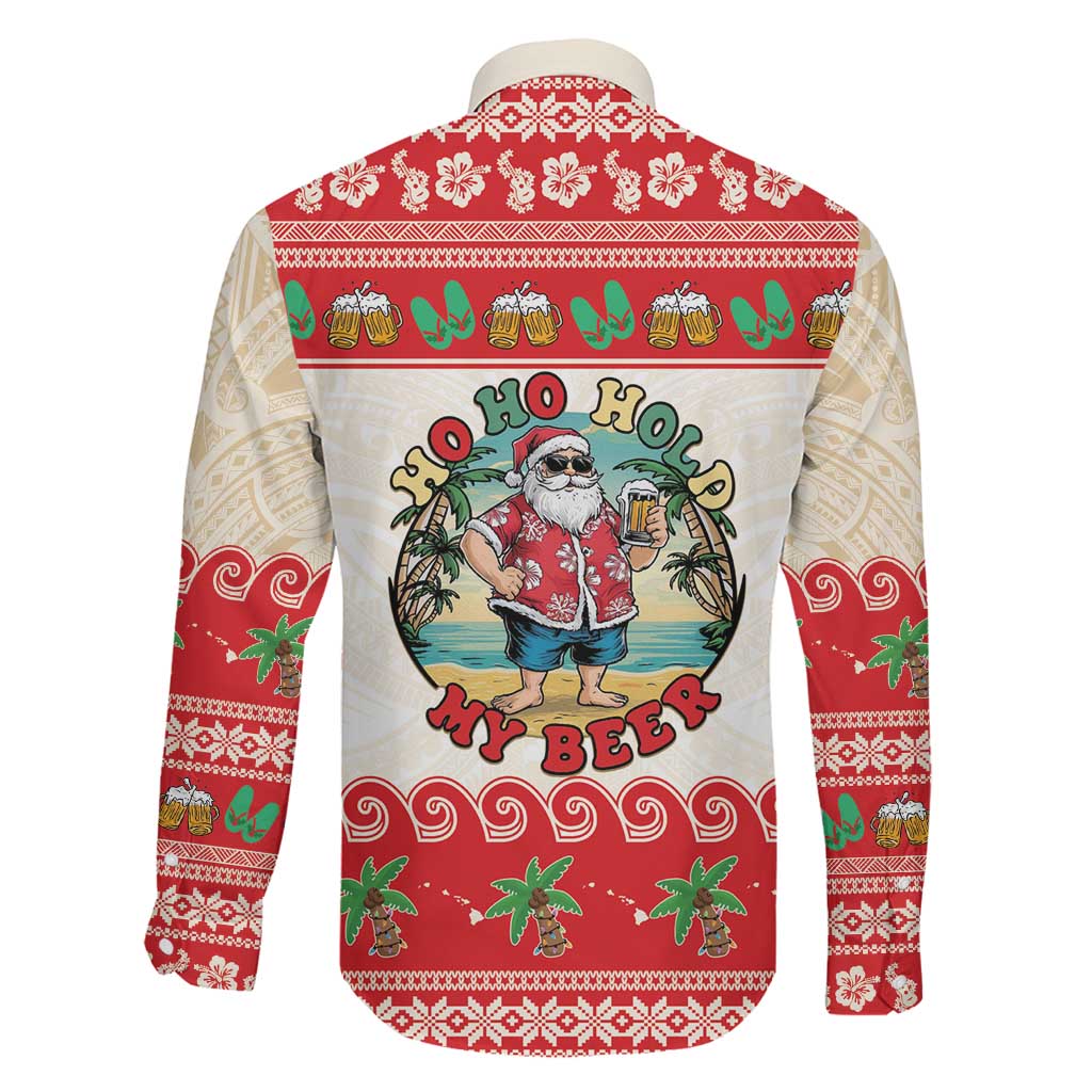 Mele Kalikimaka Hawaii Family Matching Puletasi and Hawaiian Shirt Funny Beer-Loving Santa Hawaiian Tropical - Polynesian Pride