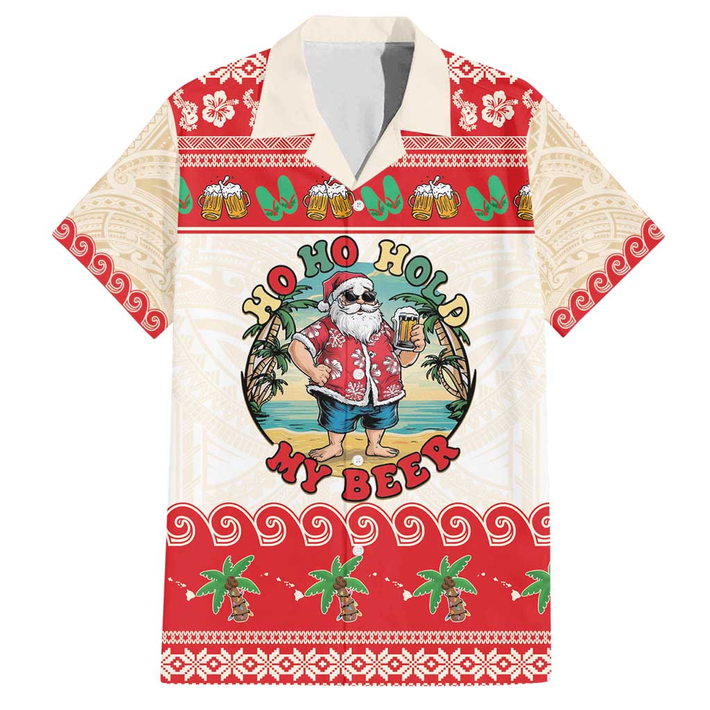 Mele Kalikimaka Hawaii Family Matching Summer Maxi Dress and Hawaiian Shirt Funny Beer-Loving Santa Hawaiian Tropical - Polynesian Pride